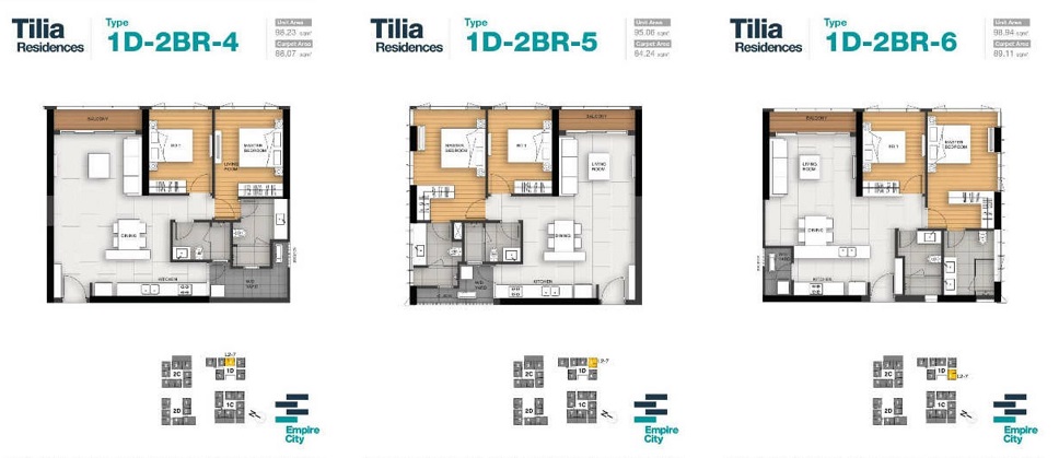 thiết kế căn hộ 2pn tại tilia residence